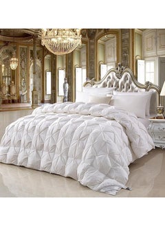 Buy COMFY 6 PC NEW COLLECTION PREMIUM QUALITY COTTON DESIGNER COMFORTER SET PURE WHITE in UAE