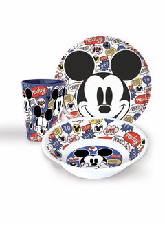 Buy 3-Piece Disney Mickey Melamine Snack Set in UAE