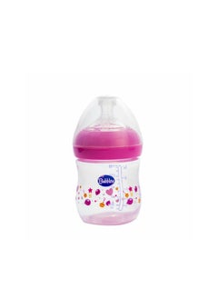 Buy Bubbles Natural Feeling Anti-Colic Bottle 1 Months + 150 ml Baby Bottle with Teat in Soft and Flexible Silicone Suitable for Mixed Breastfeeding, Hot and Cold Drinks, Microwavable, Pink Assorted in Egypt