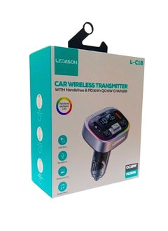 Buy Car Wireless Transmitter With Handfree & PD30W+QC18W Charger in UAE