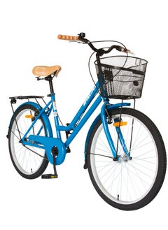 Buy Spartan Classic City Bike - Stylish Urban Bicycle with Comfortable Step-Through Frame for Men and Women - Lightweight Commuter Bike with Grocery-Friendly Storage - Blue in UAE