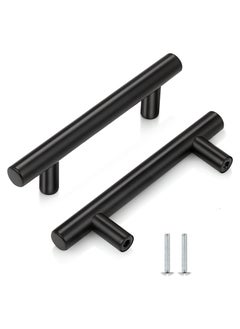 Buy 5 Pack Kitchen Cabinet Handles, 200mm Stainless Steel Kitchen Door Handles, 128mm Hole Center T Bar Drawer Cupboard Handles with Screws, Kitchen Drawer Pulls for Bathroom Bedroom Wardrobe in UAE