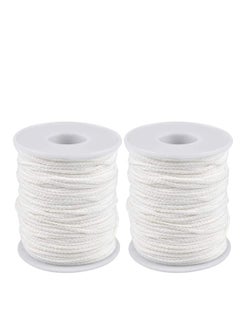 اشتري Candle Wick, 24 Ply Braided Cotton Wick Core Making Kit Low String Line Universal Spool Natural Material Handmade Supplies for DIY, 2 Rolls في الامارات