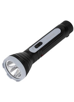 اشتري Rechargeable LED Torch, Sturdy Housing with Big LED Chip with Aluminum Reflective Cup, Shell Ripple Pattern/ 4 Hours Working Time, Lead-Acid Battery/ Compact Design, Perfect for Indoor and Outdoor Use في الامارات