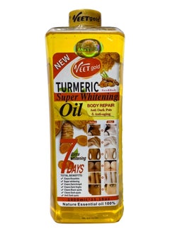 Buy Original Turmeric Super Whitening Body Oil, Essential Pure Oil for Skin Massage, Clear Knuckles, Dark Armpit, Thighs, Black Spots, Anti Dark Pot and Anti-aging Pure Body Diffuser Bikini Area 1000ml in UAE