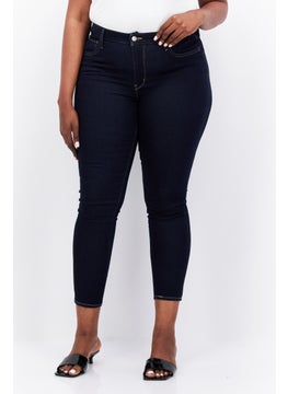 اشتري Women Supper Skinny Plain Stretchable Jeans, Navy Blue في الامارات