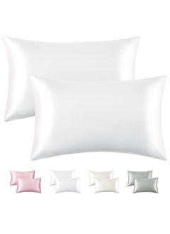 اشتري Set of 2 Satin Pillowcase with Hidden Zipper في الامارات