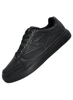 Buy Men's Classic Low Top Shoes Fashion Sneaker with Soft Insole Causal Dress Shoes for Men Comfortable Walking Skate Shoes All Black in UAE