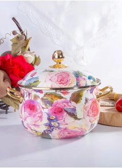 Buy Rose Deluxe 20 cm Enamel Pot – Durable, Easy to Clean, and Space-Saving in UAE