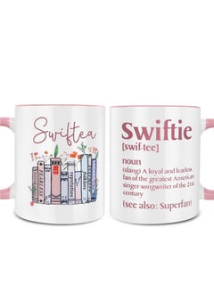 اشتري American Singer Coffee Mug - Double Side Printed T. Swizzle Coffee Mug - 11 Ounce Pink Rim and Interior- Gifts for Singer Fans - Novelty Coffee Mug في الامارات