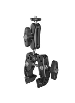 اشتري TELESIN SC-001 Multi-functional Clamp Bicycle Handlebar Adapter Mount Ball Mount Clamp Dual 360°Rotatable Ballhead 2kg/4.4lbs Load Bearing Aluminum Alloy في السعودية