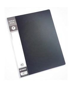 Buy MAXI DISPLAY BOOK 40 POCKET BLACK WITH CLEAR POCKETS in UAE