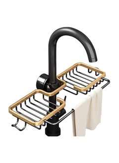 اشتري SYOSI Aluminum Holder for Kitchen Sink, Kitchen Sink Sponge Holder, Aluminum Organizer for Kitchen Bathroom Accessories, Compatible with Faucets 0.8-1.1 Inches in Diameter في الامارات