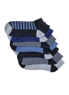 Buy 7 Pair Of Casual Ankle Socks Multicolour in Saudi Arabia