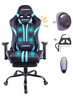 Buy COOLBABY Gaming Chair Ergonomic Office Massage Chair 180° Recliner System 2D Adjustable Arm-Rest With Massage and Bluetooth Speaker and Footrest in UAE