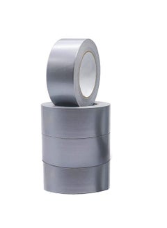 اشتري 4 Rolls Duct Tape, 2 inches x 15 yards Strong Adhesive Silver Tape for Packing, Kitchen Home, Office, Indoor & Outdoor Use في الامارات