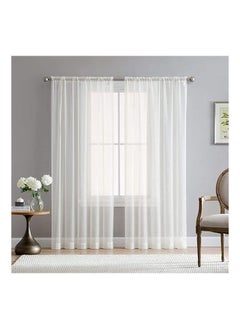 Buy Elegant Voile Chiffon Curtains Rod Pocket Design 1 Panel in Egypt