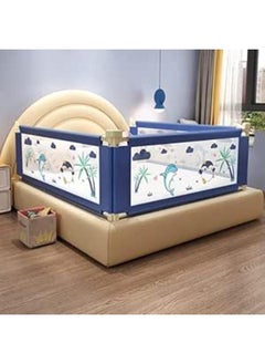 Buy Kids-Toys Crib Guardrail for Playpen and Crib Rails, One Side - Size:180cm (Blue) in Egypt