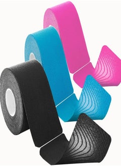 Buy 3PCS Muscle Tape Sports Tape Chest Tape Sports Protector Black Pink Blue in UAE