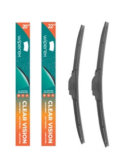 Buy WiperEx Wiper Blades for Audi TT/TTS - 2009 2010 2011 2012 2013 2014 - 22" + 20" - All Weather, Uniform Wiping, Premium Rubber, Perfect Fit, Silent, Reduced Wind Lift, No Marks (Set of 2) in UAE