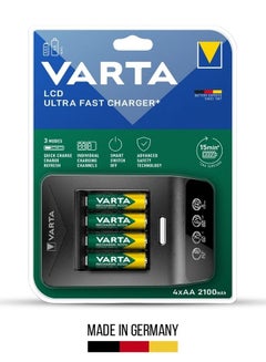 Buy Varta LCD Ultra Fast Charger for Cylindrical Cells with 3 Modes and Safety Features in UAE