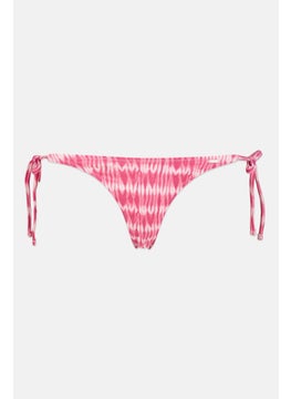 اشتري Women Allover Print Bikini Bottom, Pink Combo في الامارات