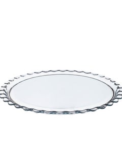 Buy Round Turkish glass serving dish for sweets and fruits in Saudi Arabia