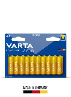 Buy Varta Long-Lasting AA Alkaline Battery for Everyday Devices (20-Pack) in UAE
