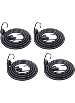 اشتري Bungee Cord with Hooks 4pcs 120cm Heavy Duty Bungee Shock Cords with Durable Metal Straps for Bikes Tie Downs Camping Outdoor في السعودية