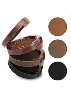 Buy 3 Color Eyebrow Powder Palette Set, Waterproof Powder Eyebrow Makeup, Brow Definer Powder Eyebrow Filler to Shape Perfect Brow in UAE