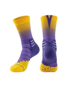 Buy M MIAOYAN basketball socks professional combat gradient elite socks thick towel bottom high top outdoor sports socks in Saudi Arabia