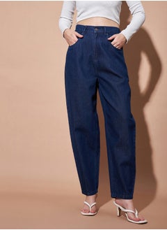 Buy High Rise Balloon Fit Jeans in Saudi Arabia