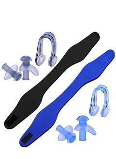 Buy Swimming Nose Clips and Earplugs Set 6 Pieces Swimming Headband Ear Plugs Nose Clip Protector Swim Nose Protector for Kids Adults Children Swimming Training Beginners Competitions in UAE