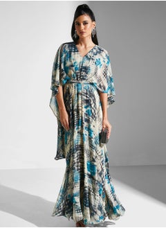 اشتري Floral Print Belted Dress في السعودية