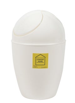 Buy Waste Bin With Swing White 10 Liter in Saudi Arabia