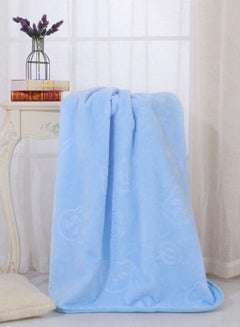 Buy Double-Ply Super Cozy Baby Blanket  Size 110x130cm, Blue in Saudi Arabia