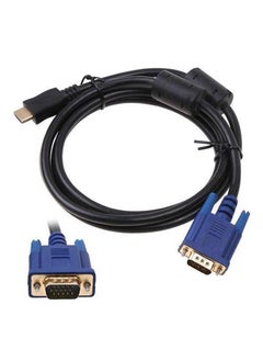 Buy HDMI To VGA HD cable 3meter Black/Blue in Saudi Arabia