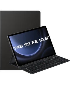Buy Keyboard Case For Samsung Galaxy S9 FE 10.9 Inch, Slim Flip With Removable Wireless Keyboard Stand Case Cover For Samsung Galaxy S9 FE 10.9 Inch, Black in UAE
