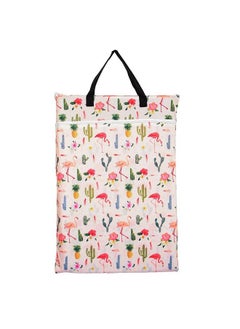 Buy Large Hanging Wet Dry Cloth Diaper Pail Bag For Reusable Diapers Or Laundry (Flamingo) in UAE