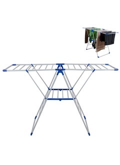 Buy Heavy Duty Foldable Clothes Drying Rack with Adjustable Wings, Easy Storage, Suitable for Indoor and Outdoor Use – Laundry Hanging Stand and Dryer in UAE