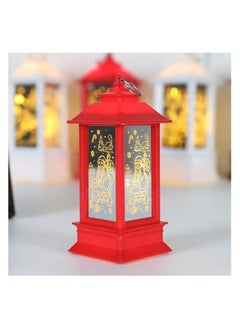 Buy Christmas Lantern Candlestick Lamp,Christmas Decoration,Night Light,Old Man Snowman Decorating Night Light,Desktop Ornaments,Christmas Decorations (Small, Red) in Egypt