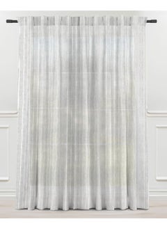 Buy Intex Curtains House Linen Curtains For Living Room, Natural Semi Sheer Curtains & Drapes With Random White Stripes - Two Hanging Options - One Piece in Egypt