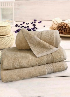 Buy Banotex bath towels set (Luxe) 3 towels, sizes 50X100 cm 300 g+ 70X140 cm 600 g+ 90X150 cm 810 g100% Egyptian cotton product, high-quality and absorbent combed cotton, suitable for all uses in UAE