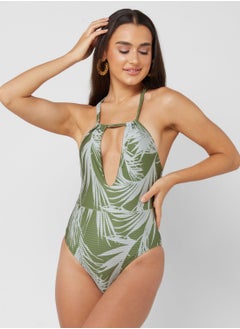 Buy Halter Neck Printed Swimsuit in Saudi Arabia