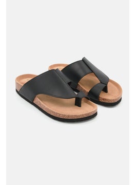 Buy Men Slip On Cork Sandals, Black Combo in Saudi Arabia