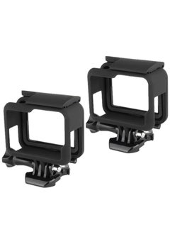 Buy Frame Mount Housing Case, Compatible with GoPro Hero 7/6/5 Black Action Camera Top Open Protective Housing Case with Quick Release Bracket(2 Pcs) in UAE