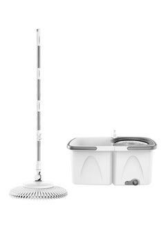 اشتري Spin Mop and Bucket with Wringer Set - for Home Kitchen Floor Cleaning - Wet/Dry Usage on Hardwood & Tile - Upgraded Self في الامارات