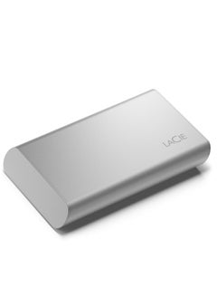 اشتري LaCie Portable SSD, 2TB, External SSD, USB-C, 2nd generation USB 3.2, speeds up to 1050MB/s, Moon Silver, for Mac, PC and iPad (STKS2000400) في الامارات