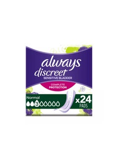 Buy Always Discreet Incontinence Pads Women Normal x24 in UAE