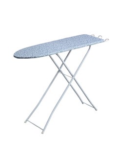 اشتري Clean and Care Ironing Board Size A 110cm x 30cm Strong Board 4 Adjustable Heights Iron Durable Stand High Quality Cushion Foldable Space saving Black Checked في الامارات